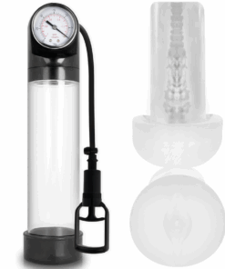 PUMP ADDICTED - BOMBA ERECCIÓN RX9 TRANSPARENTE CON MASTURBADOR