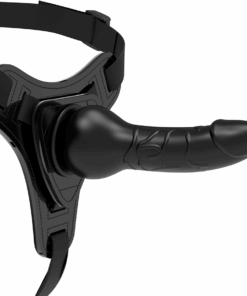 FETISH SUBMISSIVE HARNESS - SILICONA NEGRO REALISTIC 16 CM