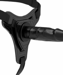 FETISH SUBMISSIVE HARNESS - SILICONA NEGRO REALISTIC 15 CM