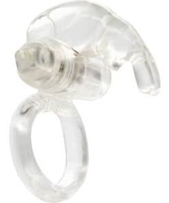 SEVEN CREATIONS – ANILLO VIBRADOR DE SILICONA TRANSPARENTE - intimamenities.com