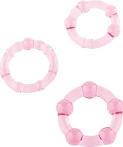 SEVEN CREATIONS - JUEGO TRES ANILLOS PENE ROSA