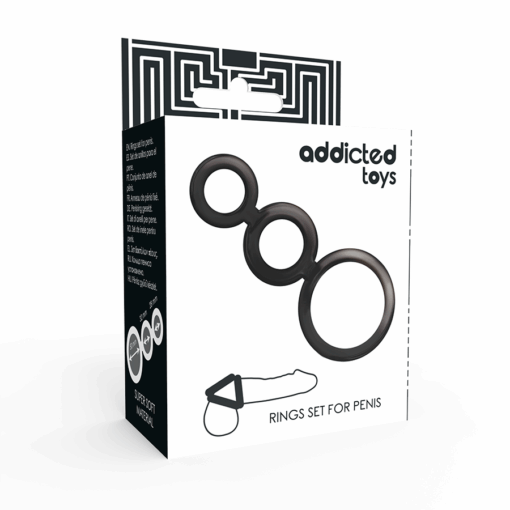 ADDICTED TOYS - SET ANILLOS PENE Y TESTÍCULOS - AHUMADO - Imagen 4