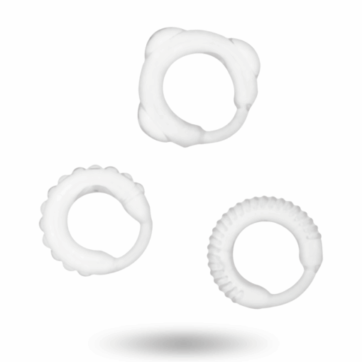ADDICTED TOYS - SET 3 ANILLOS PENE CLEAR - Imagen 2