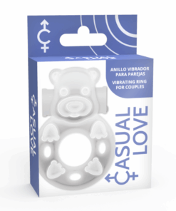 CASUAL LOVE – 26 ANILLO VIBRADOR CONEJITO TRANSPARENTE - intimamenities.com