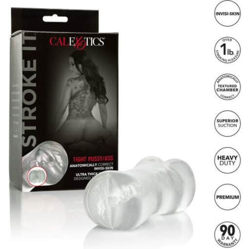 CALEXOTICS - STROKE IT MASTURBADOR VAGINA/ANO TRASLéCIDO - Imagen 4