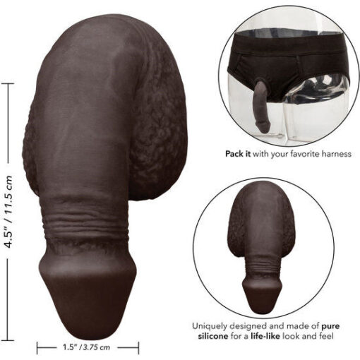 CALEXOTICS - PACKING PENIS PENE DE SILICONA 12.75CM NEGRO - Imagen 2