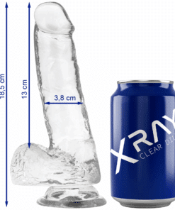 X RAY - CLEAR DILDO REALISTA TRANSPARENTE 18.5 CM -O- 3.8 CM