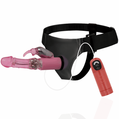 HARNESS ATTRACTION – ARNÉS  DANIEL CON VIBRACIÓN Y ROTACIÓN 18 CM -O- 3.5 CM - intimamenities.com