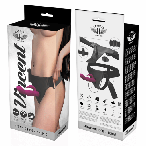 HARNESS ATTRACTION - ARNÉS  VIBRADOR RABBIT VINCENT 15 CM -O- 4 CM - Imagen 7