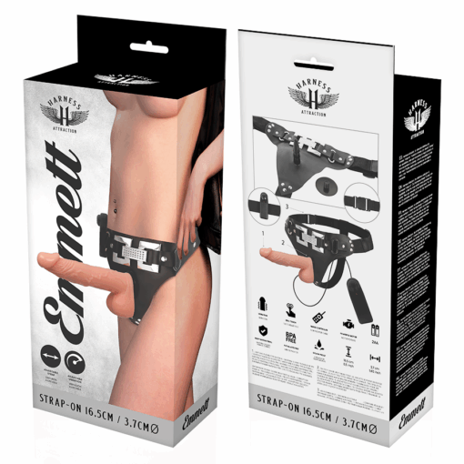 HARNESS ATTRACTION - ARNÉS  EMMETT REALÍSTICO VIBRADOR 16.5 CM -O- 3.7 CM - Imagen 7