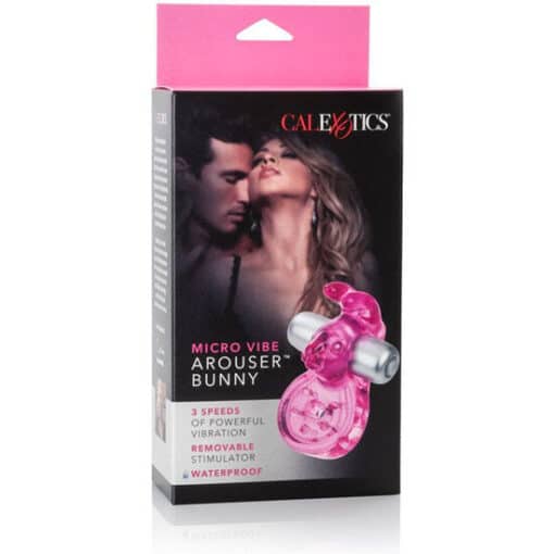 CALEXOTICS – MICRO VIBE AROUSER BUNNY ANILLO VIBRADOR ROSA - intimamenities.com