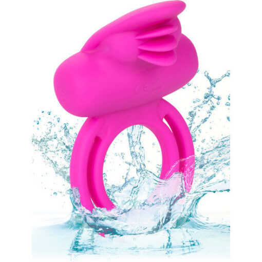 CALEXOTICS – DUAL CLIT FLICKER ENHANCER DOBLE ANILLO VIBRADOR DE SILICONA ROSA - intimamenities.com