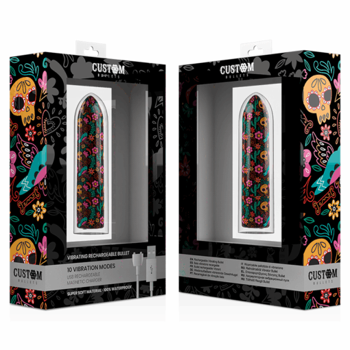 CUSTOM BULLETS – BALA RECARGABLE SKULL 10 INTENSIDADES - intimamenities.com
