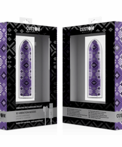 CUSTOM BULLETS – BALA RECARGABLE SNAKE LILA 10 INTENSIDADES - intimamenities.com