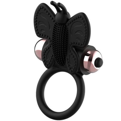 COQUETTE CHIC DESIRE – COCK RING BUTTERFLY ANILLO VIBRADOR NEGRO / GOLD - intimamenities.com