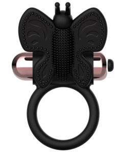 COQUETTE CHIC DESIRE – COCK RING BUTTERFLY ANILLO VIBRADOR NEGRO / GOLD - intimamenities.com