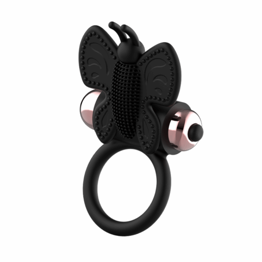 COQUETTE CHIC DESIRE – COCK RING BUTTERFLY ANILLO VIBRADOR NEGRO / GOLD - intimamenities.com