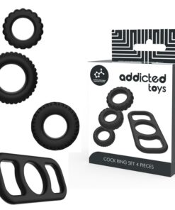ADDICTED TOYS - SET 4 ANILLOS SILICONA PARA EL PENE