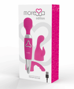 MORESSA – ODILON WAND POTENTE MOTOR MAS DOS CABEZALES PREMIUM SILICONE RECARGABLE - intimamenities.com