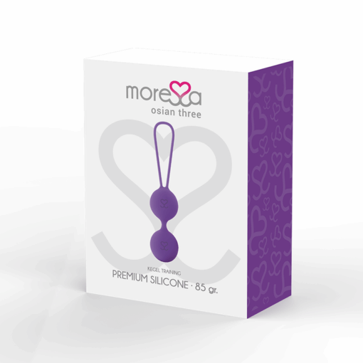 MORESSA - OSIAN THREE ENTRENAMIENTO SUELO PELVICO 85 gr PREMIUM SILICONA LILA - Imagen 3