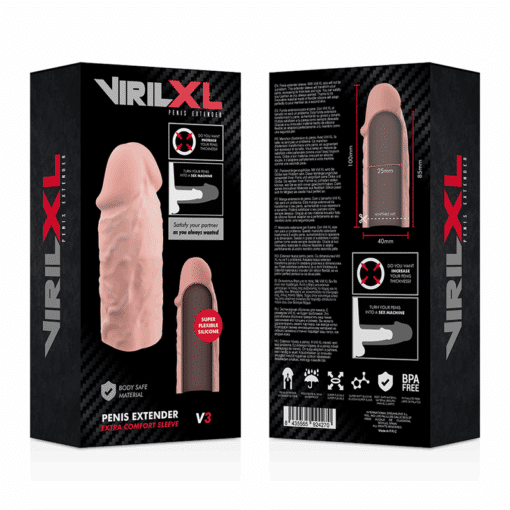VIRILXL - EXTENSION DE PENE LIQUID SILICONE V3 NATURAL - Imagen 9