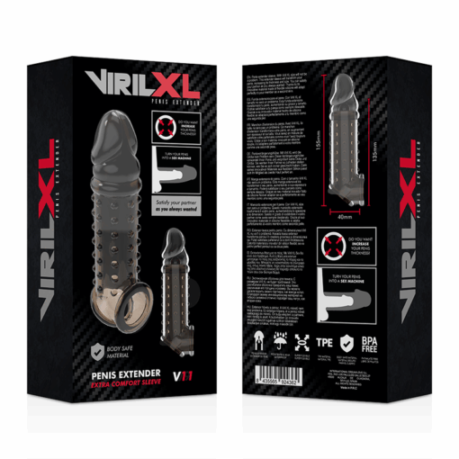 VIRILXL - EXTENSION Y FUNDA DE PENE  V11 NEGRO - Imagen 10