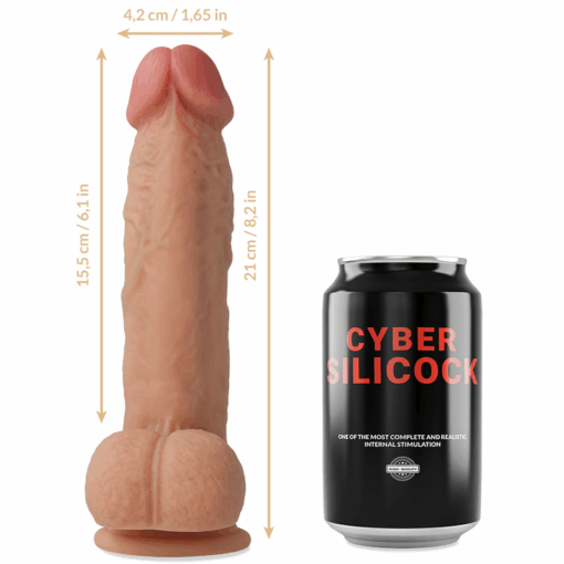 CYBER SILICOCK - ARNÉS SILICONA LIQUIDA SAUL 15.5 CM -O- 4.2 CM - Imagen 6