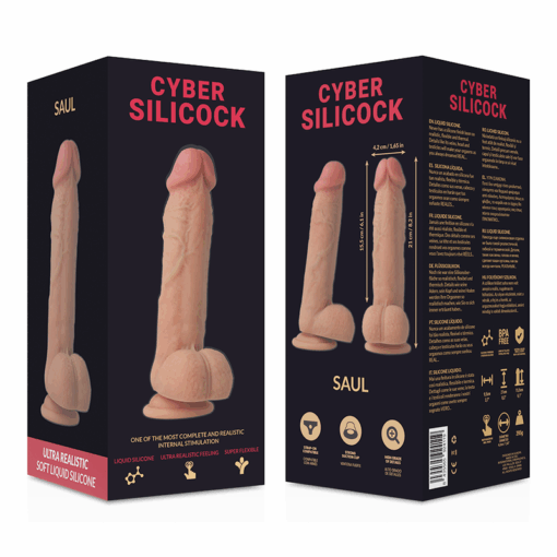 CYBER SILICOCK - ARNÉS SILICONA LIQUIDA SAUL 15.5 CM -O- 4.2 CM - Imagen 8