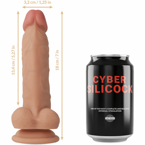 CYBER SILICOCK - ARNÉS SILICONA LIQUIDA JUDE 18 CM -O- 3.2 CM - Imagen 6