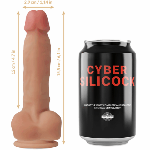 CYBER SILICOCK - ARNÉS SILICONA LIQUIDA ANSEL 15.5 CM -O- 2.9 CM - Imagen 6