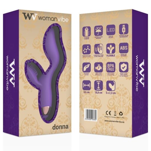 WOMANVIBE – DONNA VIBRADOR SILICONA RECARGABLE - intimamenities.com