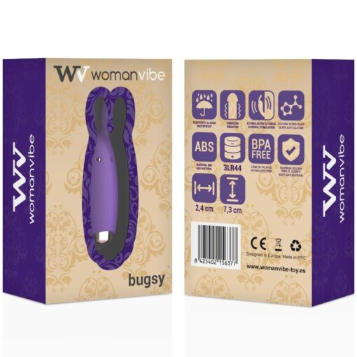 WOMANVIBE - BUGSY ESTIMULADOR RABBIT SILICONA - Imagen 2