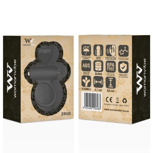 WOMANVIBE – ZEUS ANILLO VIBRADOR SILICONA - intimamenities.com