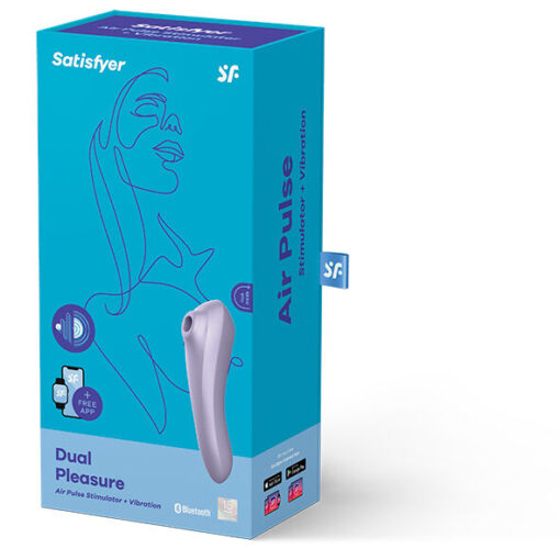 SATISFYER – DUAL PLEASURE AIR PULSE VIOLETA - intimamenities.com