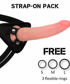 ROCKARMY - ARNÉS + DUAL DENSITY CRUSADER DILDO REALISTA 21.5 CM -O- 4.46 CM