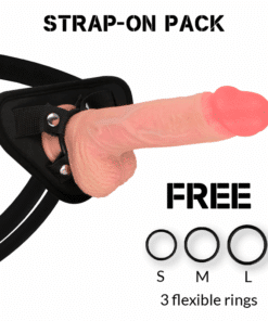 ROCKARMY - ARNÉS + LIQUID SILICONE DILDO PREMIUM SPITFIRE 21 CM -O- 4.62 CM