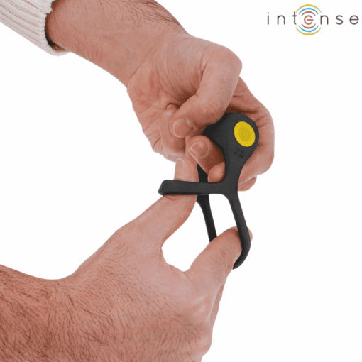INTENSE – ALEX ANILLO DOBLE VIBRADOR PENE 10 VIBRACIONES NEGRO - intimamenities.com