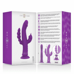 INTENSE – CASANOVA VIBRADOR RABBIT SILICONA TRIPLE MOTOR MORADO - intimamenities.com