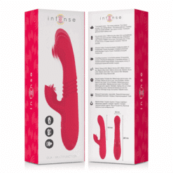 INTENSE – DUA VIBRADOR MULTIFUNCIÓN RECARGABLE UP & DOWN CON LENGUA ROJO - intimamenities.com