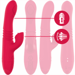 INTENSE – DUA VIBRADOR MULTIFUNCIÓN RECARGABLE UP & DOWN CON LENGUA ROJO - intimamenities.com
