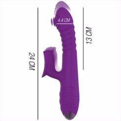 INTENSE – IGGY VIBRADOR MULTIFUNCIÓN RECARGABLE UP & DOWN CON ESTIMULADOR DE CLITORIS MORADO - intimamenities.com