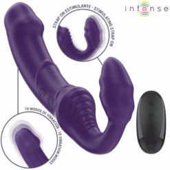 INTENSE – JILL VIBRADOR DOBLE 20 CM VIOLETA CONTROL REMOTO - intimamenities.com