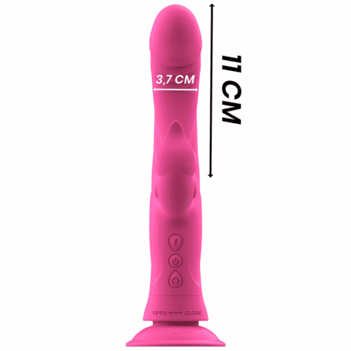 INTENSE – JULIO VIBRADOR RABBIT SILICONA ROSA - intimamenities.com