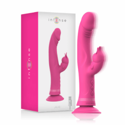 INTENSE – JULIO VIBRADOR RABBIT SILICONA ROSA - intimamenities.com