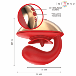 INTENSE – MARIAH VIBRADOR & ESTIMULADOR EN FORMA DE U 10 VIBRACIONES ROJO - intimamenities.com
