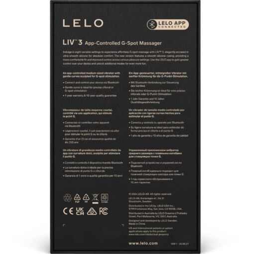 LELO –  LIV™ 3 ESTIMULADOR PUNTO G AZUL - intimamenities.com
