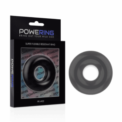 POWERING – SUPER FLEXIBLE Y RESISTENTE ANILLO PENE  4.5CM NEGRO - intimamenities.com
