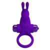 PRETTY LOVE – ANILLO VIBRADOR I CONEJO PARA PENE MORADO - intimamenities.com