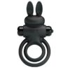 PRETTY LOVE – ANILLO VIBRADOR III CONEJO PARA PENE NEGRO - intimamenities.com