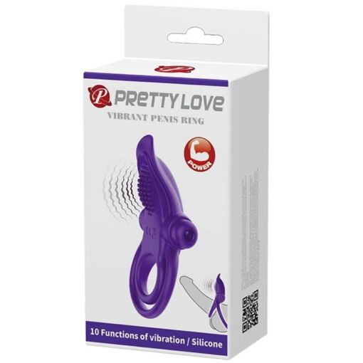 PRETTY LOVE – ANILLO VIBRADOR PARA PENE MORADO - intimamenities.com